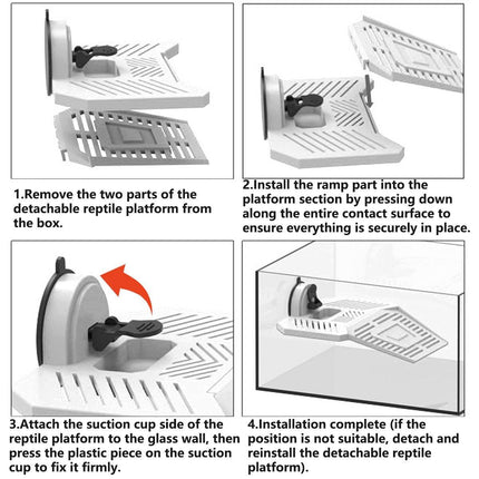 Turtle Basking Platform Fish Tank Climbing Ramp Aquascape Ladder Ramp for Pets