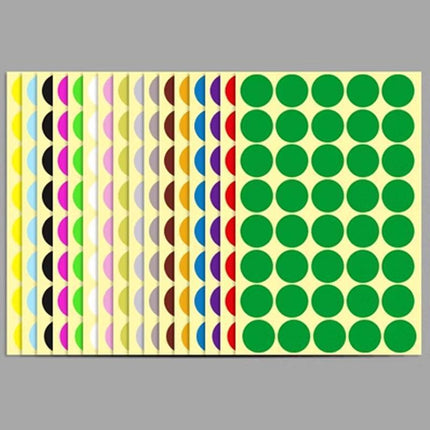 8/13/25/50mm Sticker Dots Adhesive Round Labels Circular Scrapbooking Light Green - Aimall