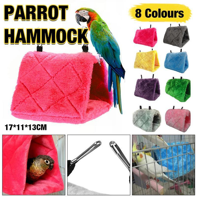 Pet Bird Parrot Parakeet Budgie Warm Hammock Cage Hut Tent Bed Hanging Cave - Aimall