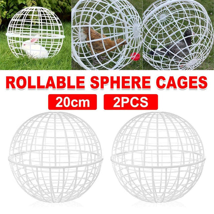2pcs Rollable Round Cage Small Animals Durable Housing Pet Protection Enclosure