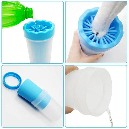 Dog Paw Cleaner Pet cat Foot Washer Cup Feet Clean Brush Cleaning Paws Wash Tool - Aimall