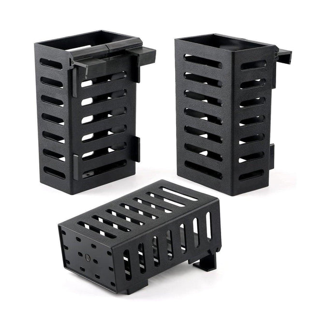 2Sets Aquarium Hydroponic Plant Holder Plastic Square Hollow Cage Storage Basket