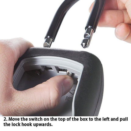 Combination Lock with Hook Heavy Duty Secure Lock for Storage Cabinets and Doors