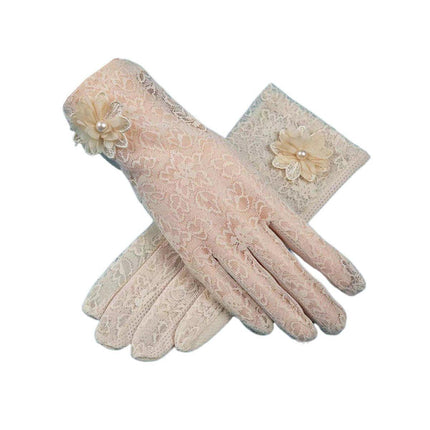 6 Colours Women UV Protection Lace Gloves Touchscreen Non-Slip Driving Gloves
