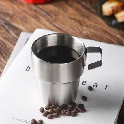6pcs Stainless Steel Coffee Mugs Durable Insulated Drinkware for Hot Beverages