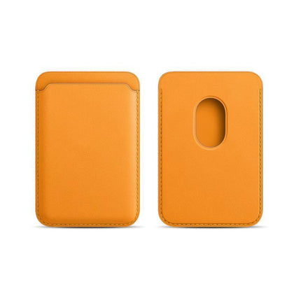 Magnetic Card Holder For Magsafe iPhone 14 13 Pro Max Leather Wallet Card Pocket - Aimall
