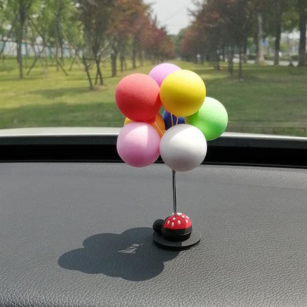 Bobblehead Shaking Head Toys Car Ornaments Car Dashboard Decor Nodding Balloon - Aimall