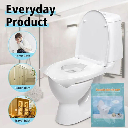 50pcs Dissolvable Disposable Toilet Paper Travel Hotel Portable Toilet Pads