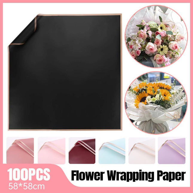 100PCS Waterproof Flower Gift Wrapping Paper Florist Bouquet Craft Packaging - Aimall