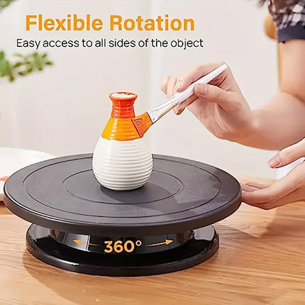 Rotating Cake Turntable Stand Black Plastic Cake Decorating Tools for Baking