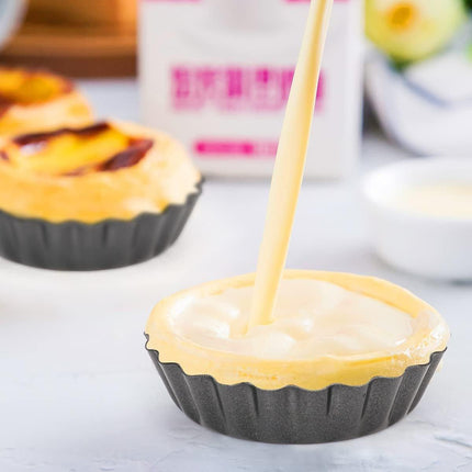 12PCS Mini Detachable Tart Mold Baking Cake Pan Nonstick Bottom Cupcake Molds