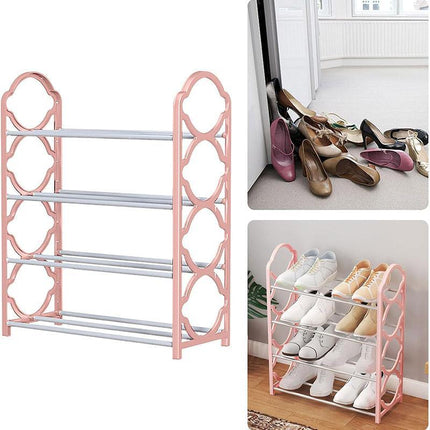 Four Layer Shoe Rack Storage Organizer Multi Tier Shoe Shelf for Entryway Closet