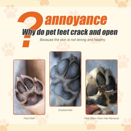 Dogs Cat Paw Balm Cream Pets Natural Lick Safe Dry Skin Cracked Paws Feet Care - Aimall