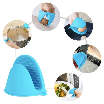 Anti Hot Silicone Hand Clip Heat Insulation Gloves Non-Slip Kitchen Oven Mitt Aimall