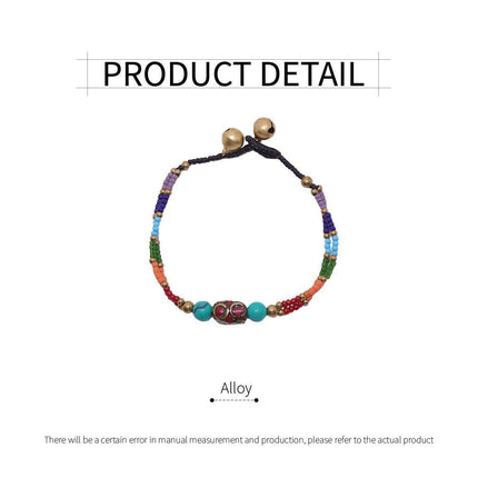 Ethnic Style Handmade Bracelet Color Stone Sky Bead Fashion Round Bead Bracelet