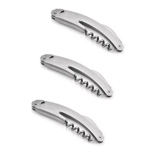 3pcs Portable Wine Bottle Opener Beer Bottle Corkscrew Seahorse Knife Bar Tools