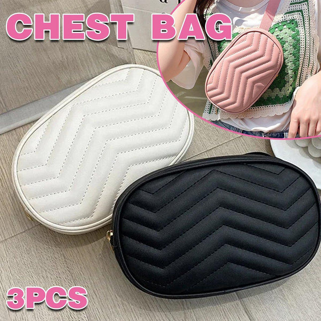 3pcs Casual Mobile Phone Bag Fashion Ladies Chest Bag Crossbody Purse Holder