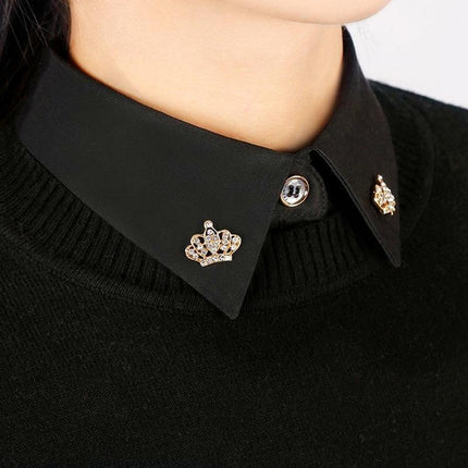 Small Crown Brooch Accessory Fashion Corsage Pin Jewelry Women Men Gift