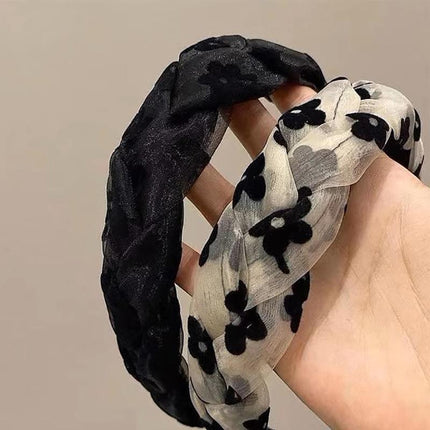 Non-slip braid Hair Accessories Hair Hoop Bands Women Girl Flower Headband Party - Aimall