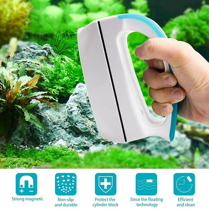 Magnetic Fish Tank Brush Algae Magnet Aquarium Cleaning Glass Aquatic Cleaner - Aimall