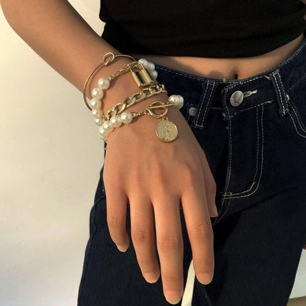 Fashion Multi Layer Tassel Bracelet Set Retro European American Style Jewelry