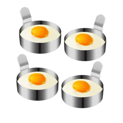 4pcs Stainless Steel Round Egg Omelette Mould Frying Ring Pancake Maker Tool