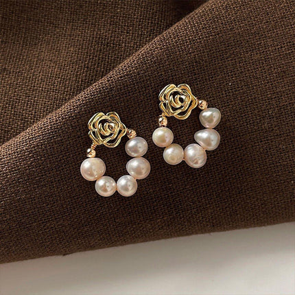 Vintage Style Imitation Pearl Earrings Women Classic Studs Fashion Jewelry