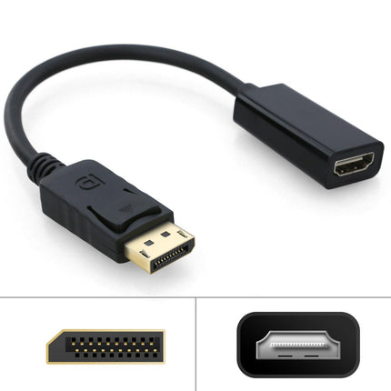 4K/1080p DisplayPort Display Port DP Male to HDMI Female Adapter Converter Cable - Aimall
