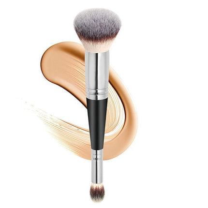 Double Ended Makeup Brush Liquid Foundation Powder Eyeshadow Cosmetic Brush Tool - Aimall