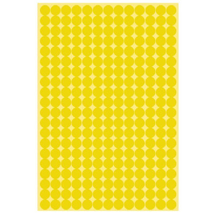 8/13/25/50mm Colour Sticker Dots Adhesive Round Labels Circular Scrapbooking Yellow - Aimall