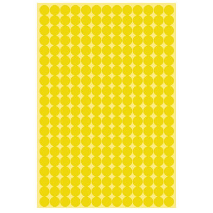 8/13/25/50mm Colour Sticker Dots Adhesive Round Labels Circular Scrapbooking Yellow - Aimall