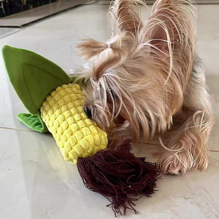 Simulation Corn Dog Chew Toy for Pets Durable Slow Feeder Toy for Dog Boredom