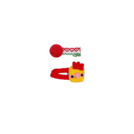 Cute Cartoon Cube Animal Hairpin Fall Winter Fashion Hair Accessories for Women