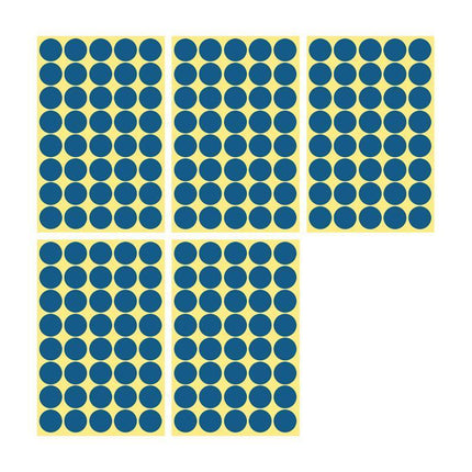 8/13/25/50mm Colour Sticker Dots Adhesive Round Labels Circular Scrapbooking Blue - Aimall