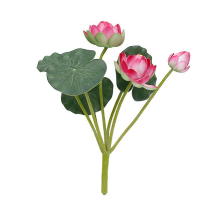 2PCS Simulation Lotus Flower Water Lily Decoration EVA Small Artificial Plant