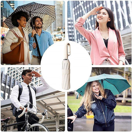 Automatic Folding UV Protection Umbrella Unisex Dual Purpose Rain Sun Umbrella