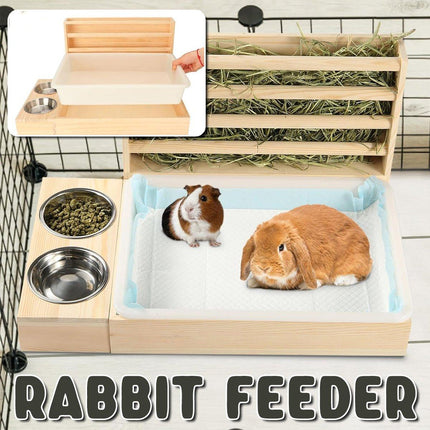 Rabbit Feeder Box Small Animal Feeder for Pet Feeding Storage Home Use Durable