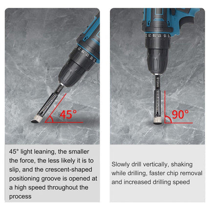 5Pcs Dry Diamond Core Drill Bit 6mm HoleSaw Cut Marble Tile Porcelain Granite