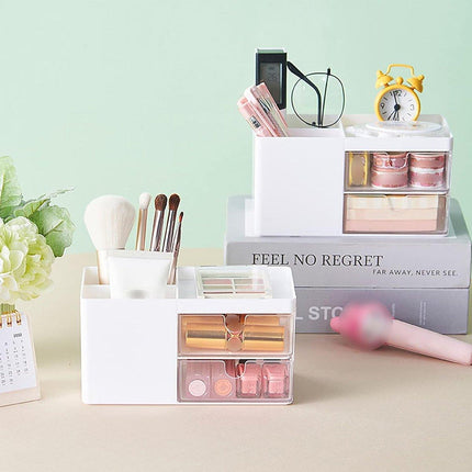 Multifunctional Desktop Organizer with Storage Drawer for Home Office Supplies