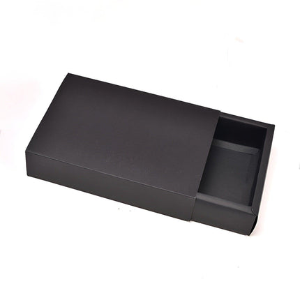 25X Black Kraft Paper Drawer Jewelry Package Necklace Bracelet Gift Package box - Aimall