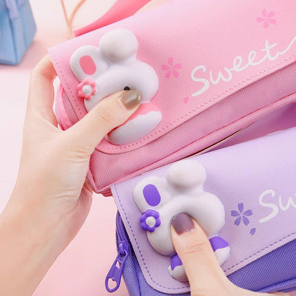Functional Pencil Case Stationery Bag Pen Holder Storage Organizer for School