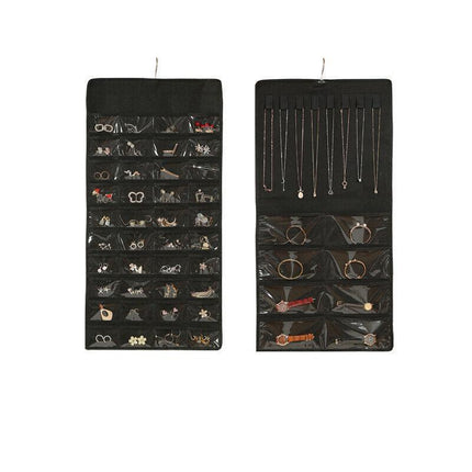 48 Pockets Jewelry Hanging Storage Organizer Holder Earring Display Pouch Bag - Aimall