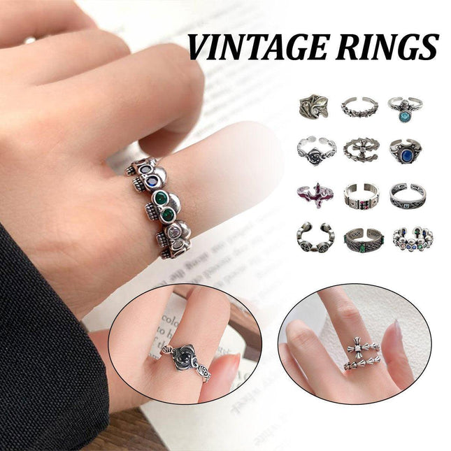 Non-Fading Hip Hop Open Ring for Girls Stylish Adjustable Fashion Jewelry