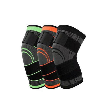 Black AOLIKES 3D Knee Support Brace Compression Sleeve Arthritis Pain Relief Gym - Aimall