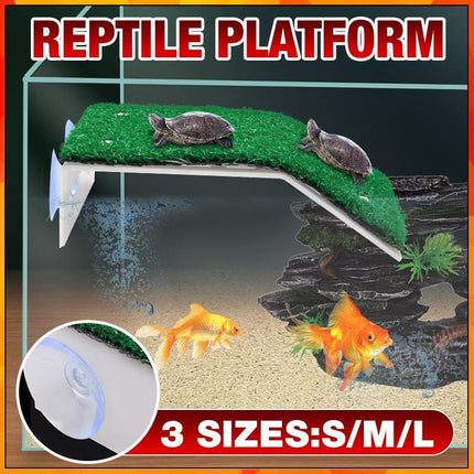 Turtle Basking Platform Ramp Reptile Tank Ladder Resting Terrace Simulation - Aimall