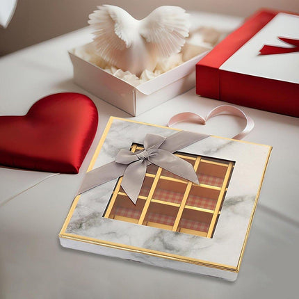 25X Valentines Day 9/12Grids Chocolate Box Gourmet Desserts Gift Display Window