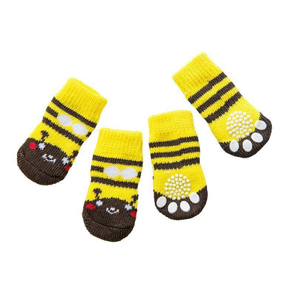 Dog Socks Non-Slip Grip Slip Anti-Skid - Puppy Cat Pet Shoes Slippers S Size - Aimall