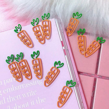 10x Colorful fruit Note Shape Paper Clips Bookmark Binder Office School Supplies - Aimall