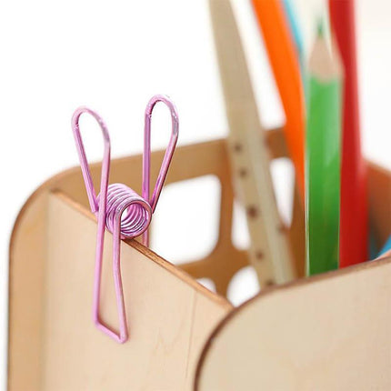 10X Spring Paperclips Metal Wire Hollow Out Clips 55mm Mini Binder Paper Clip - Aimall