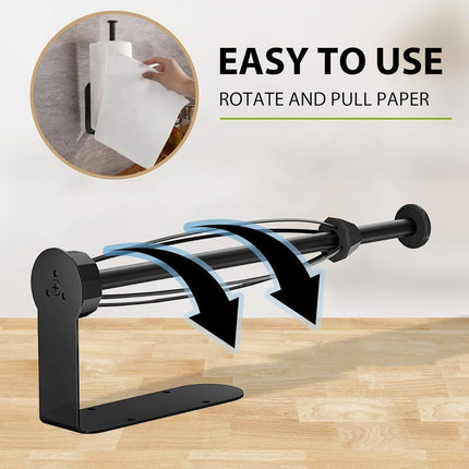 Stainless Steel Kitchen Paper Towel Holder Napkin Cling Film Organizer Rack